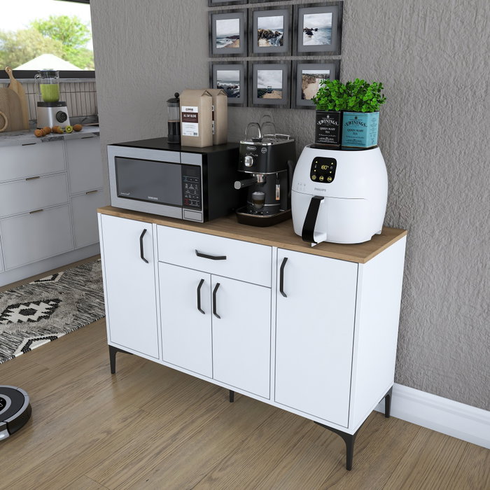 Hanah Home Gabinete Multipropósito Blanco y Nuez